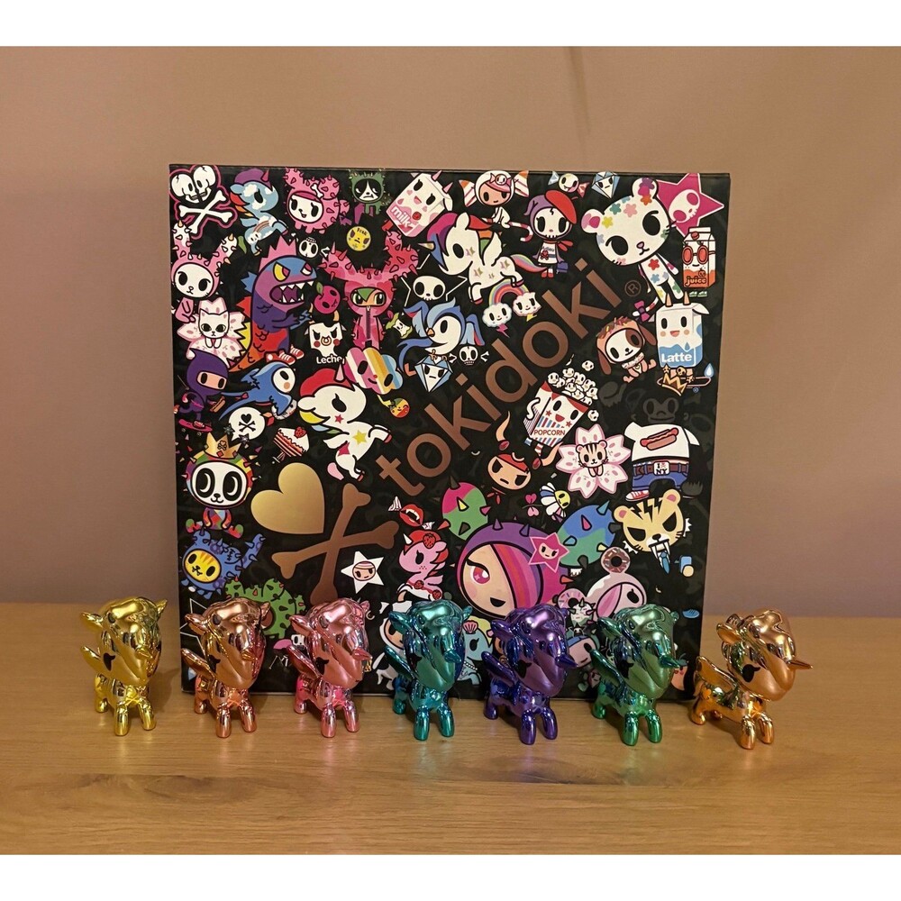 2 tokidoki Liquid Chrome & Shimmer Glitter Lite Unicorno *Full Set incl Chaser*